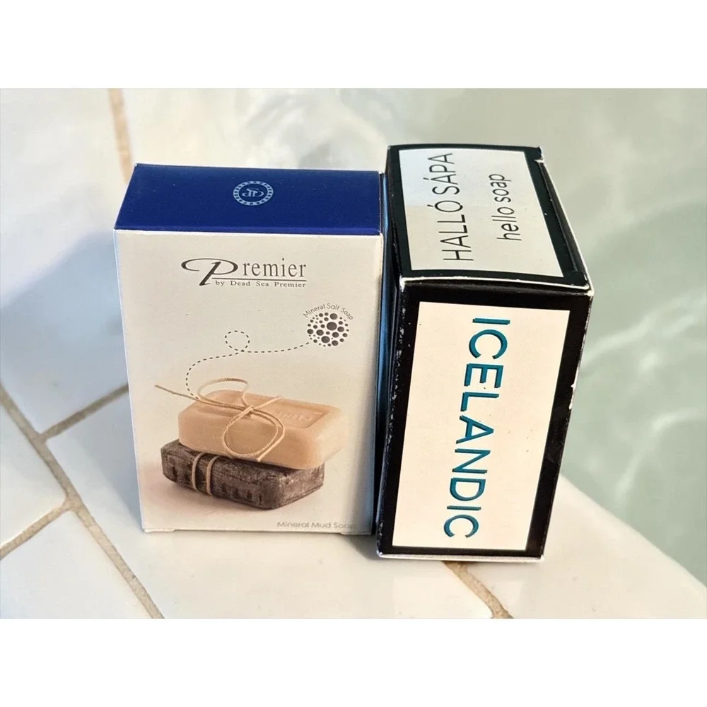 Luxury Spa‎ Soap Set Dead Sea Mud + Icelandic Angelica Herb Natural Skincare NIB